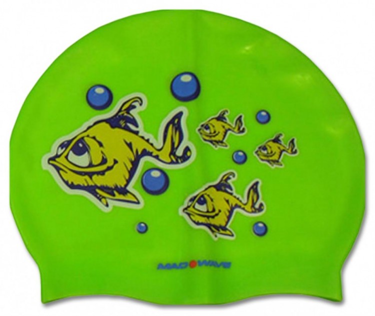 Детская шапочка для плавания Mad Wave Depressive Fish Junior