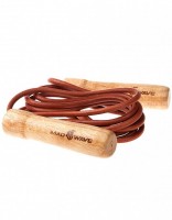 Скакалка Mad Wave Wooden Skip Rope с кожаным шнуром